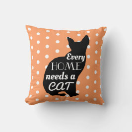 Cojín Decorativo Todos Los Hogares Necesitan Un Gato Naranja De Pun