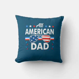 Cojín Decorativo Todos los Papá Americanos 4 de Julio Coincidiendo
