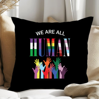 Cojín Decorativo Todos Somos Manos Coloridas Humanas
