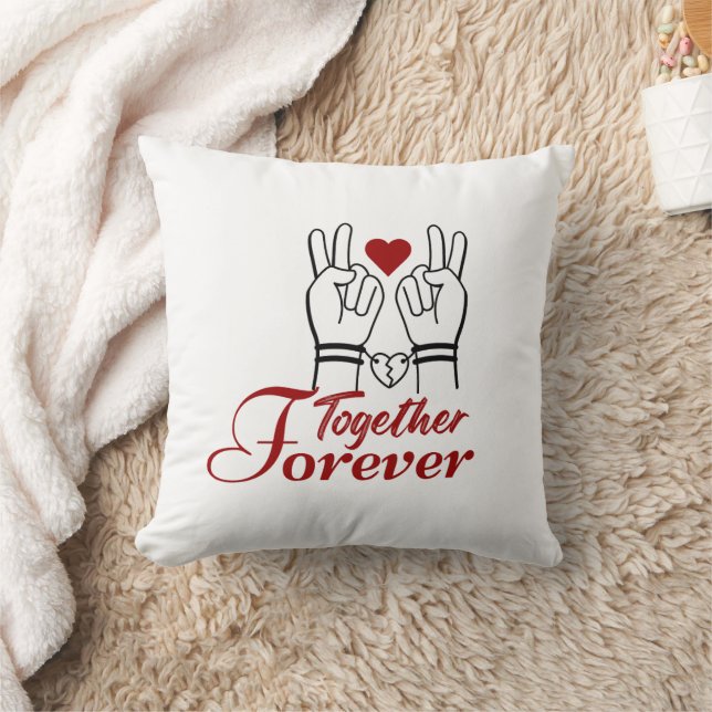 Cojín Decorativo “Together Forever – Romantic Valentine’s Day Coupl (Manta)