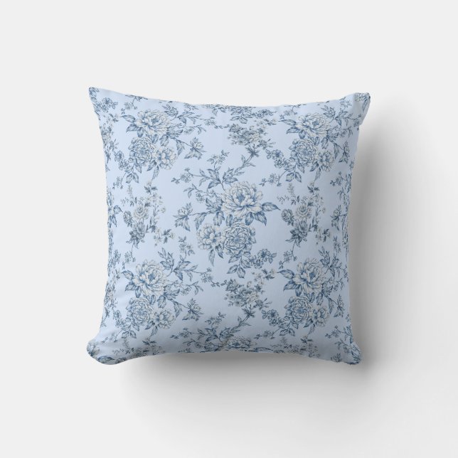 Cojín Decorativo Toile Azul (Anverso)
