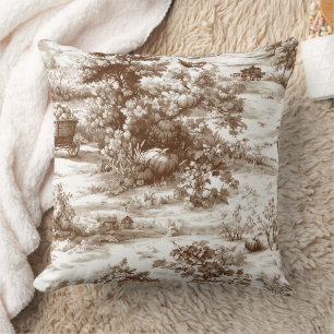 Cojín Decorativo Toile de granja Calabaza Cosecha País (3)