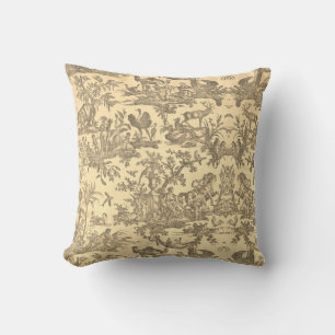 Cojín Decorativo Toile de jouy Vintage Ilustracion Cushion