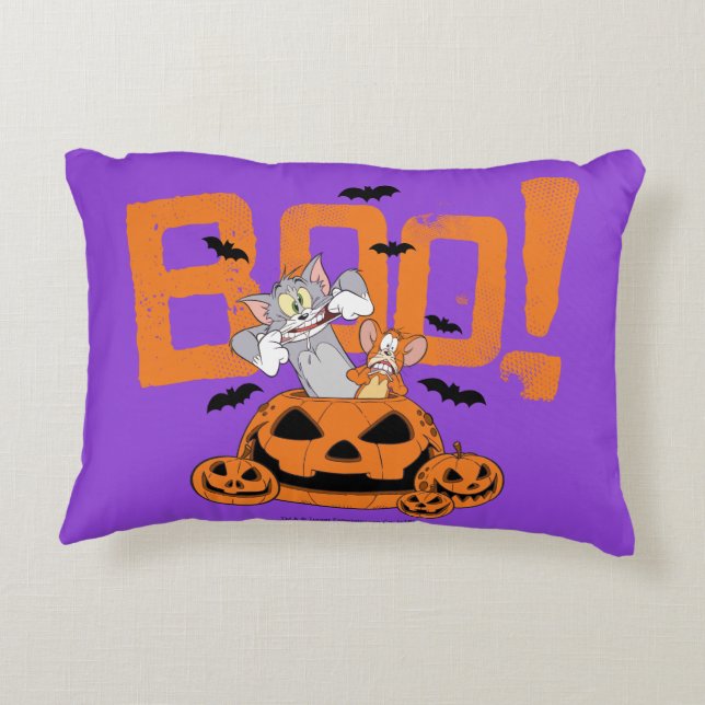 Cojín Decorativo Tom & Jerry | Happy Halloween Boo (Reverso)