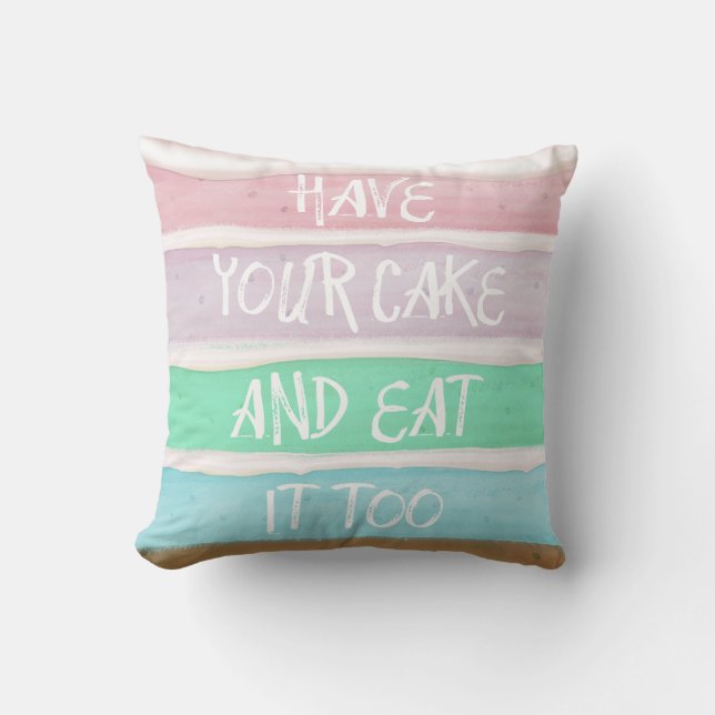 Cojín Decorativo Toma tu pastel (Anverso)