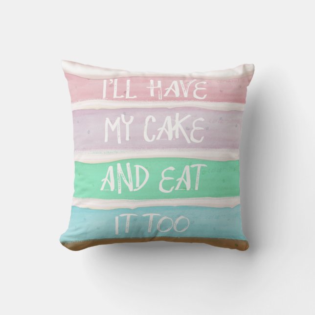Cojín Decorativo Toma tu pastel (Anverso)