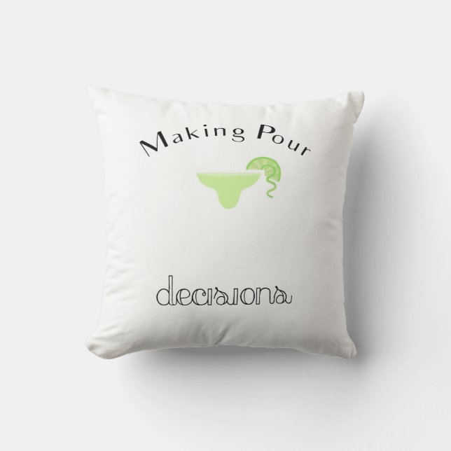 Cojín Decorativo Tomar decisiones difíciles con el cristal de Marga (Anverso)