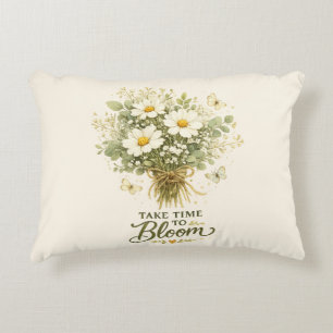 Cojín Decorativo Tómate el tiempo para florecer Diseño de ramille
