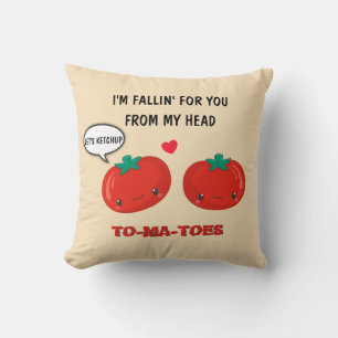 Cojín Decorativo Tomates Enamorados El día de San Valentín Romántic