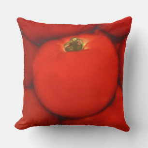 Cojín Decorativo Tomates rojos jugosos de jardín cultivados en casa