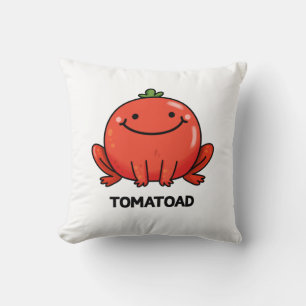 Cojín Decorativo Tomatoad Funny Tomato Toad Pun