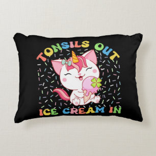 Cojín Decorativo Toneladas fuera, Helado Crema adentro   Gato de un