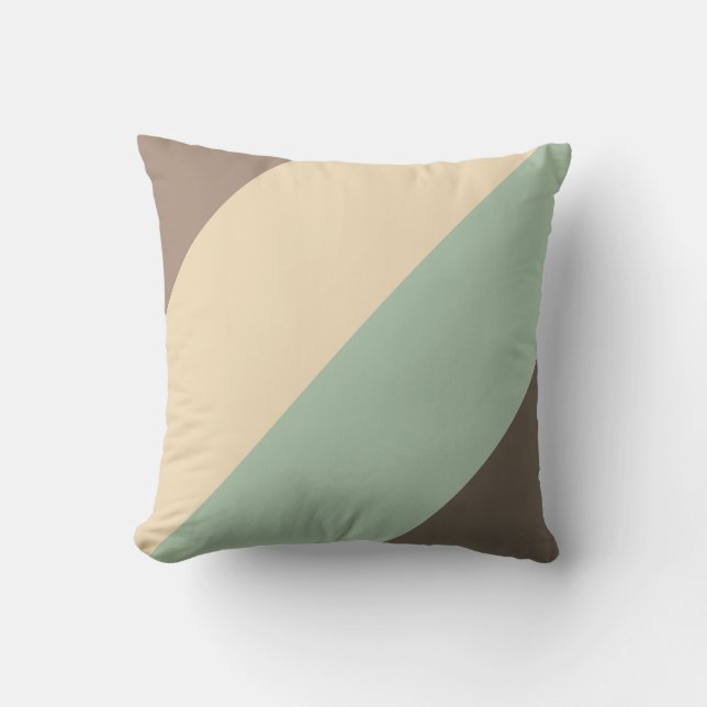 Cojín Decorativo Tones de tierra franjas diagonales (Anverso)