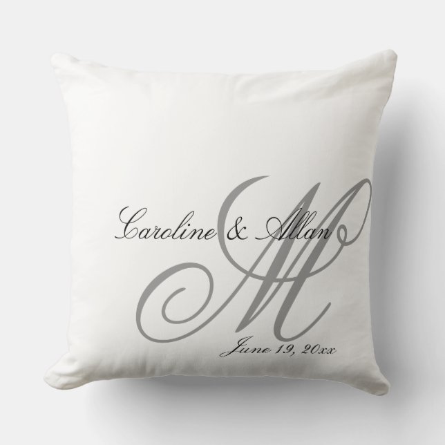Cojín Decorativo Tono en monogramos de tono (Anverso)