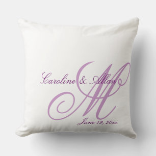 Cojín Decorativo Tono en monogramos de tono