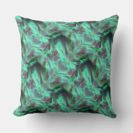 Cojín Decorativo Tono satinado extraño, de verde a carbono