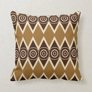 Cojín Decorativo Tono tribal geométrico de la tierra