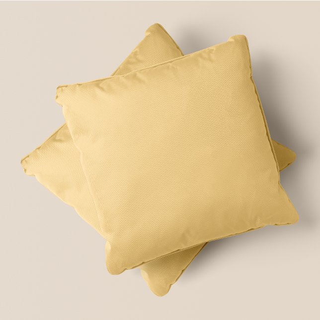 Cojín Decorativo Tonos Amarillos - Leche Materna - #F5DB9A - (Shades Of Yellow - Buttermilk - #F5DB9A - Throw Pillow)