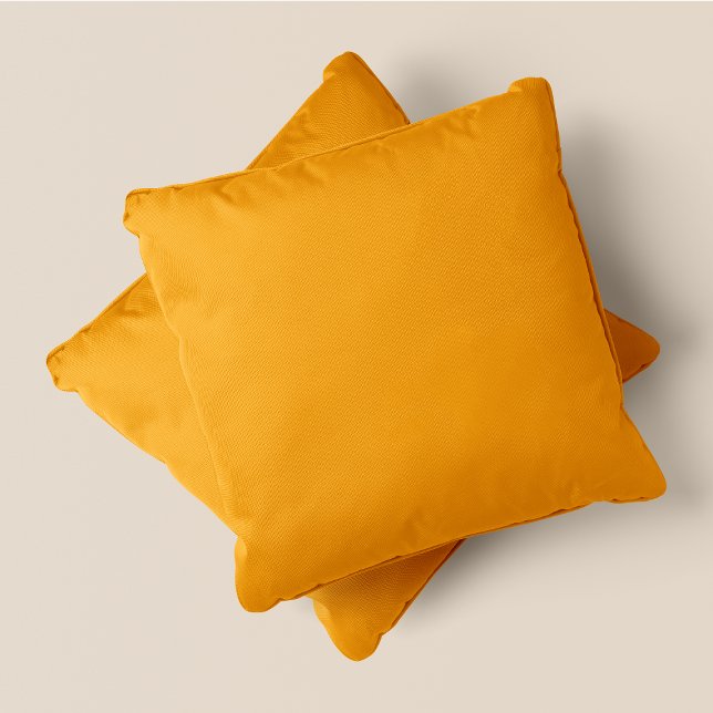 Cojín Decorativo Tonos De Amarillo - Amarillo Goldeno - #EAA727 - (Shades Of Yellow - Goldenish Yellow - #EAA727 - Throw Pillow)