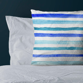 Cojín Decorativo Tonos de color azul a rayas