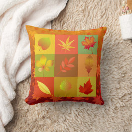 Cojín Decorativo Tonos de hojas de arce de otoño