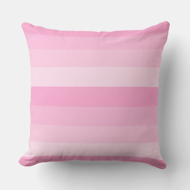 Cojín Decorativo Tonos de rayas rosas (Anverso)