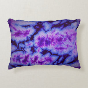 Cojín Decorativo Tonos de tinte de abeto morado y azul