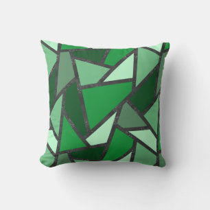 Cojín Decorativo Tonos de vidrio de color verde manchado