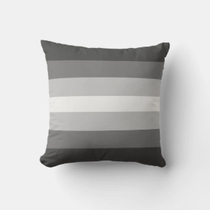 Cojín Decorativo Tonos gris plateado moderno rayado