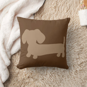 Cojín Decorativo Tonos neutrales Dachshund Pillow Brown y Tan