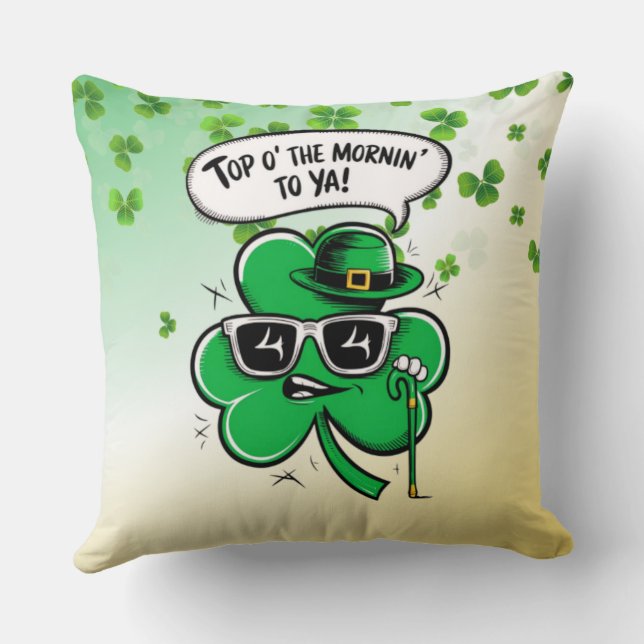 Cojín Decorativo Top O' The Mornin' Shamrock (Reverso )