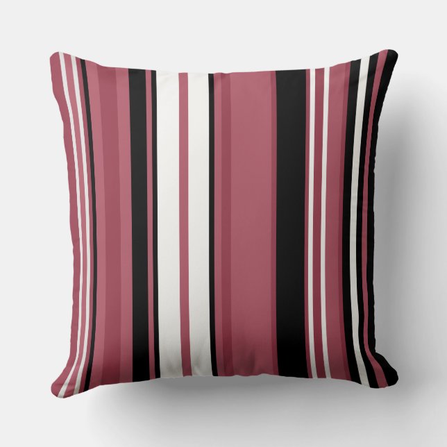 Cojín Decorativo Topacio ahumado y rayas negras (Reverso )