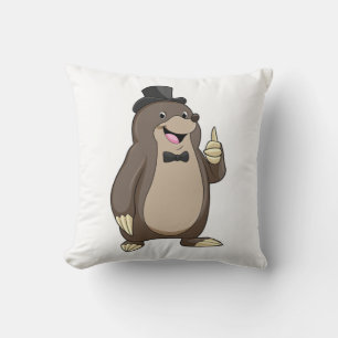 Cojín Decorativo Topo como novio con corbata