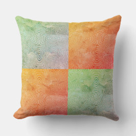Cojín Decorativo Torbellino de Coral Patina Grunge