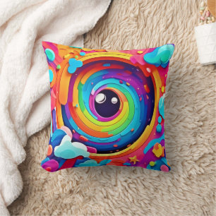 Cojín Decorativo Torbellino de Imaginación Colorida