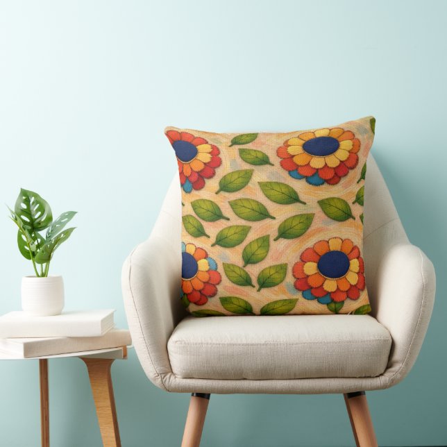 Cojín Decorativo Torbellino Floral (Silla)