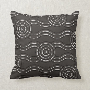 Cojín Decorativo Tormenta artística aborigen
