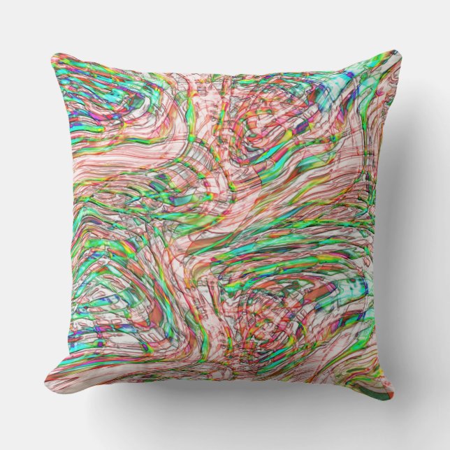 Cojín Decorativo Tormenta de huellas torcidas (Anverso)