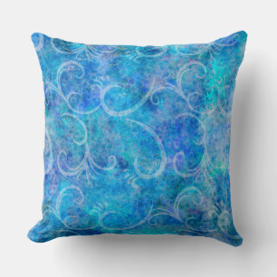 Cojín Decorativo Tormenta de invierno victoriana Filigree Swirls B