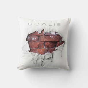 Cojín decorativo Torn Brick Wall Goalie (Hockey)