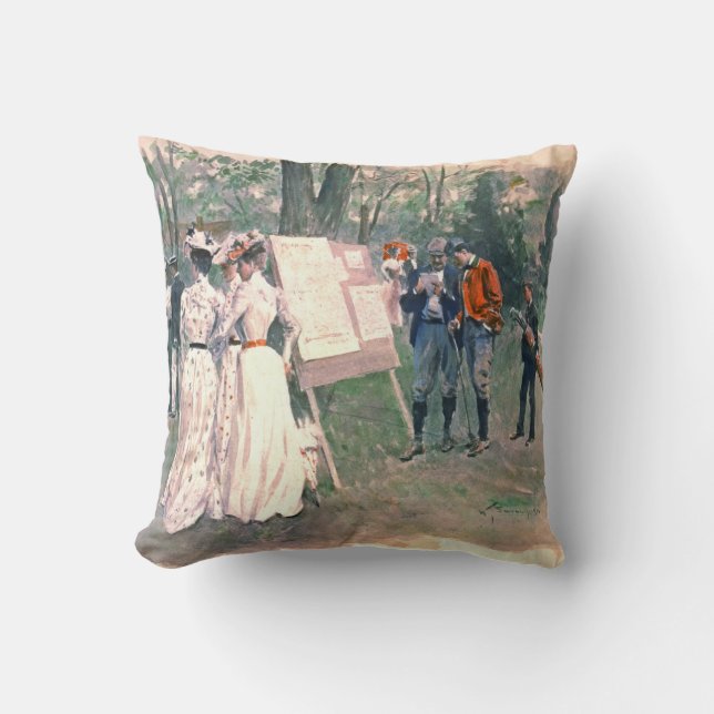 Cojín Decorativo Torneo 1902 del golf de Chevy Chase (Anverso)