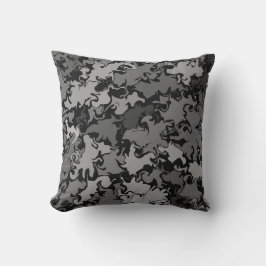 Cojín Decorativo Tornillo colorido abstracto / negro y blanco /