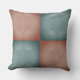 Cojín Decorativo Torno de Coral en Óxido y Salvia
