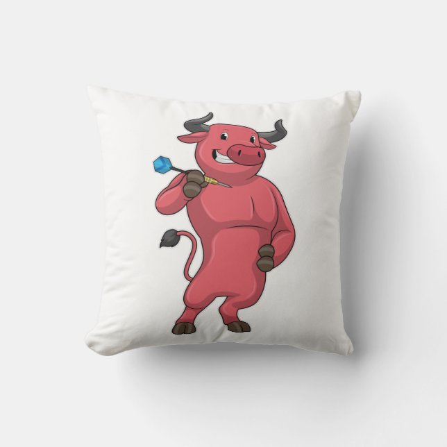 Cojín Decorativo Toro en Darts con Dart (Anverso)