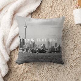 Cojín Decorativo Toronto Canadá Personalizado blanco y negro Thor