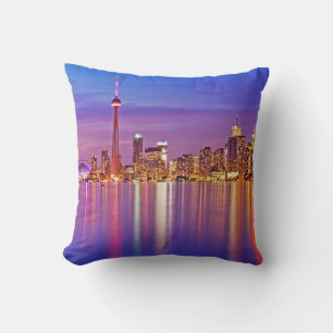 Cojín Decorativo Toronto horizonte al anochecer