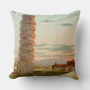 Cojín Decorativo Torre de Pisa con inclinación de la cosecha