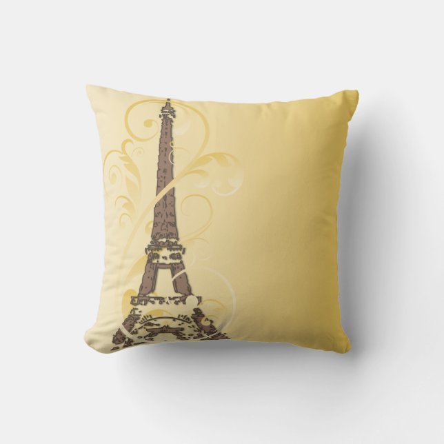 Cojín Decorativo Torre Eiffel con las volutas (Anverso)