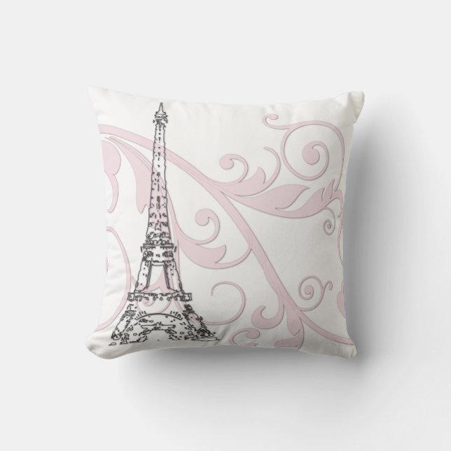Cojín Decorativo Torre Eiffel con las volutas (Anverso)