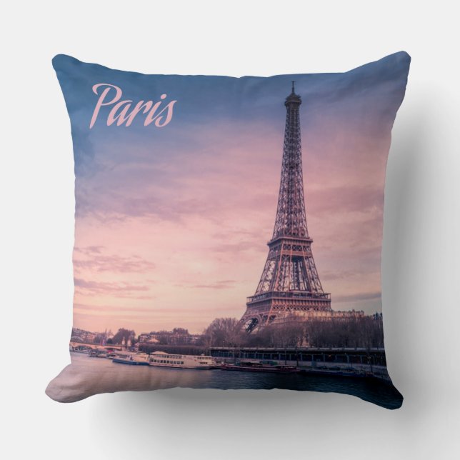 Cojín Decorativo Torre Eiffel de Francia de París (Anverso)